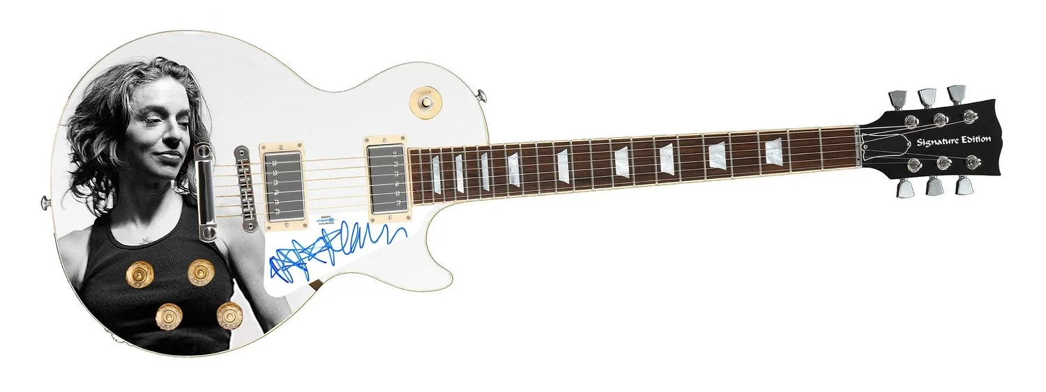 Ani Difranco Signed Autographed Graphics Photo Guitar ACOA, image 2