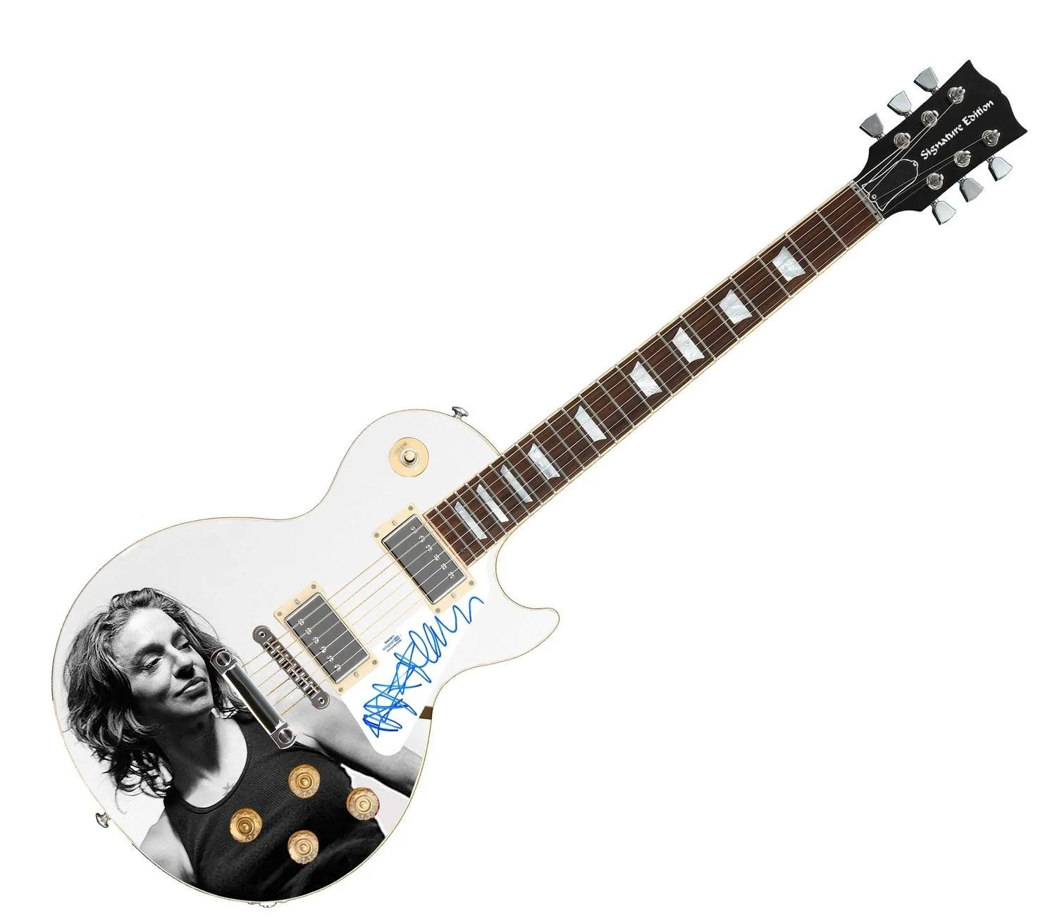 Ani Difranco Signed Autographed Graphics Photo Guitar ACOA, image 3
