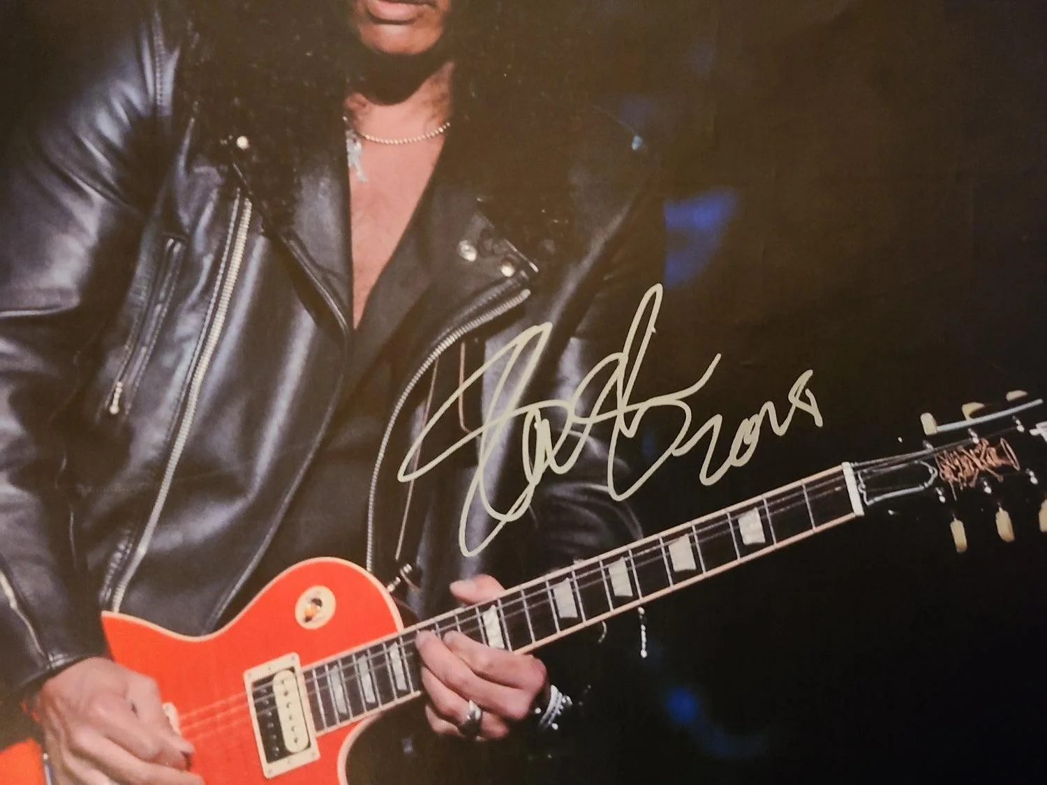 Aerosmith Steven Tyler Guns N Roses Slash Signed 24x36 Framed Canvas ACOA, image 4