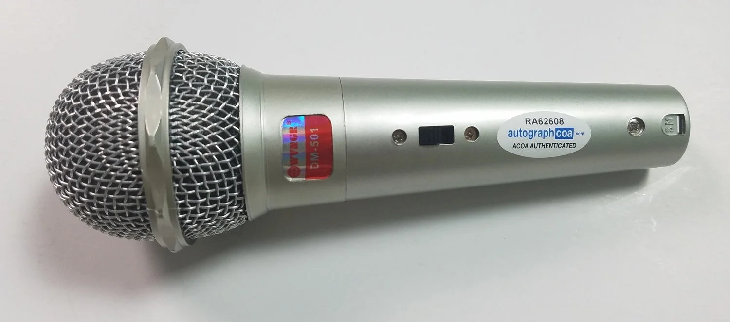 Deep Purple Signed Autographed Glenn Hughes Microphone Exact Video Proof ACOA, image 2