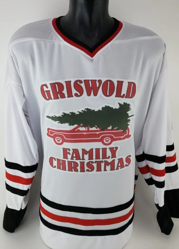 Chevy Chase Autographed Clark Griswold Christmas Vacation Movie Jersey BAS Witne, image 2
