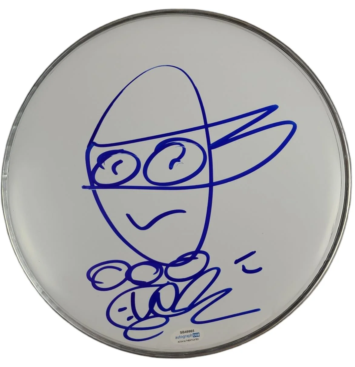 Vanilla Ice Teenage Mutant Ninja Turtles Sketch Autographed 10 Inch Drum Head AC, изображение 2