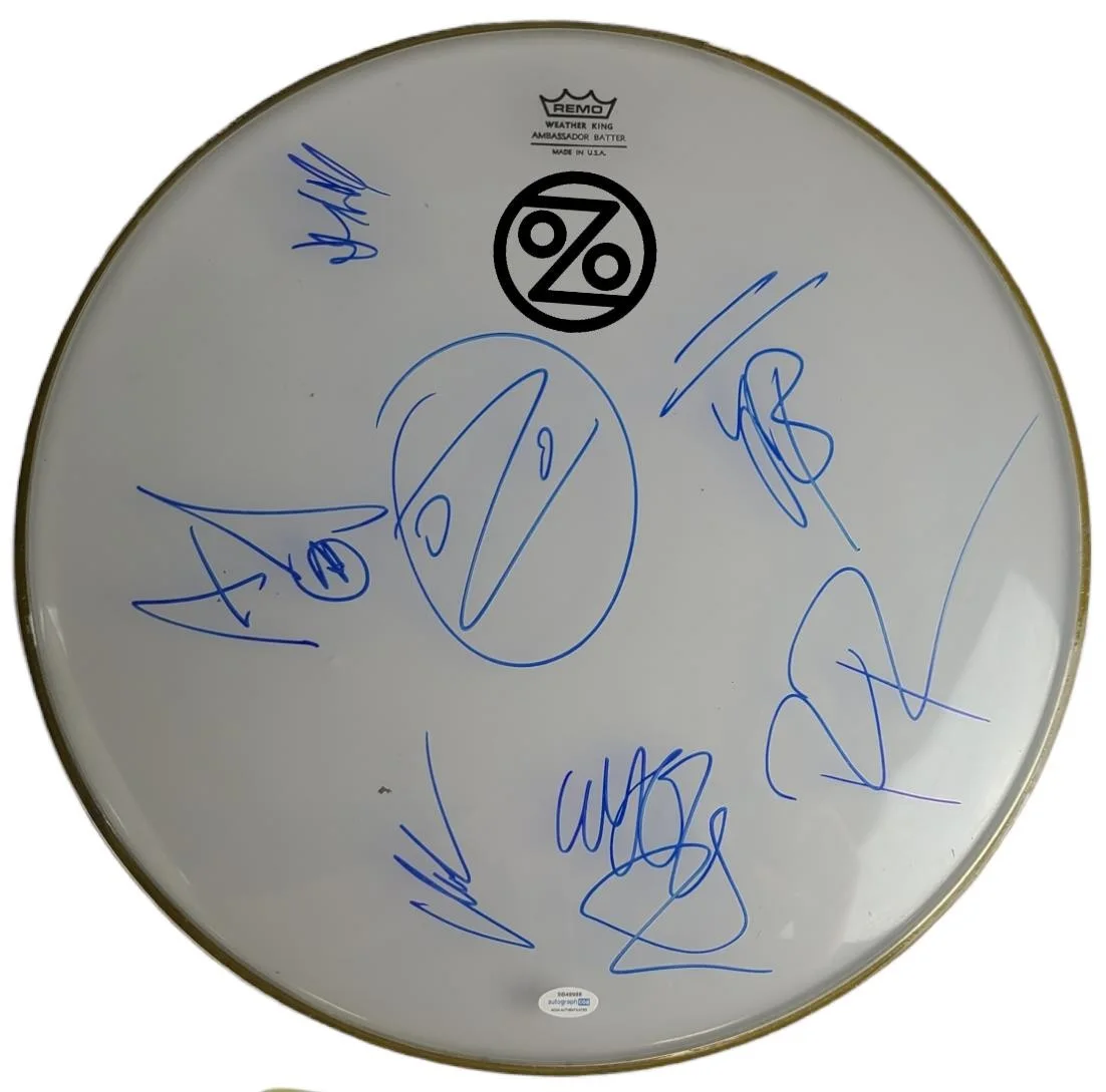 Ozmati Signed Autographed 18 Inch Clear Drum Head Drumhead ACOA, image 2
