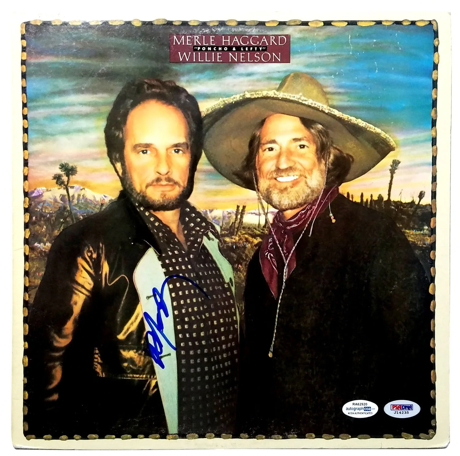 Willie Nelson Signed Autographed Record Album LP ACOA PSA, image 2