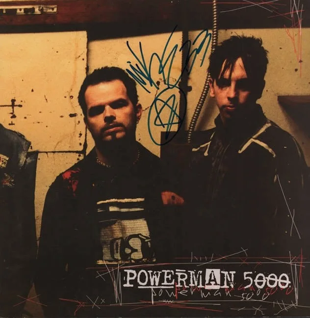 Powerman 5000 Signed 2-Sided Autographed x3 Album Lp Flat, image 2