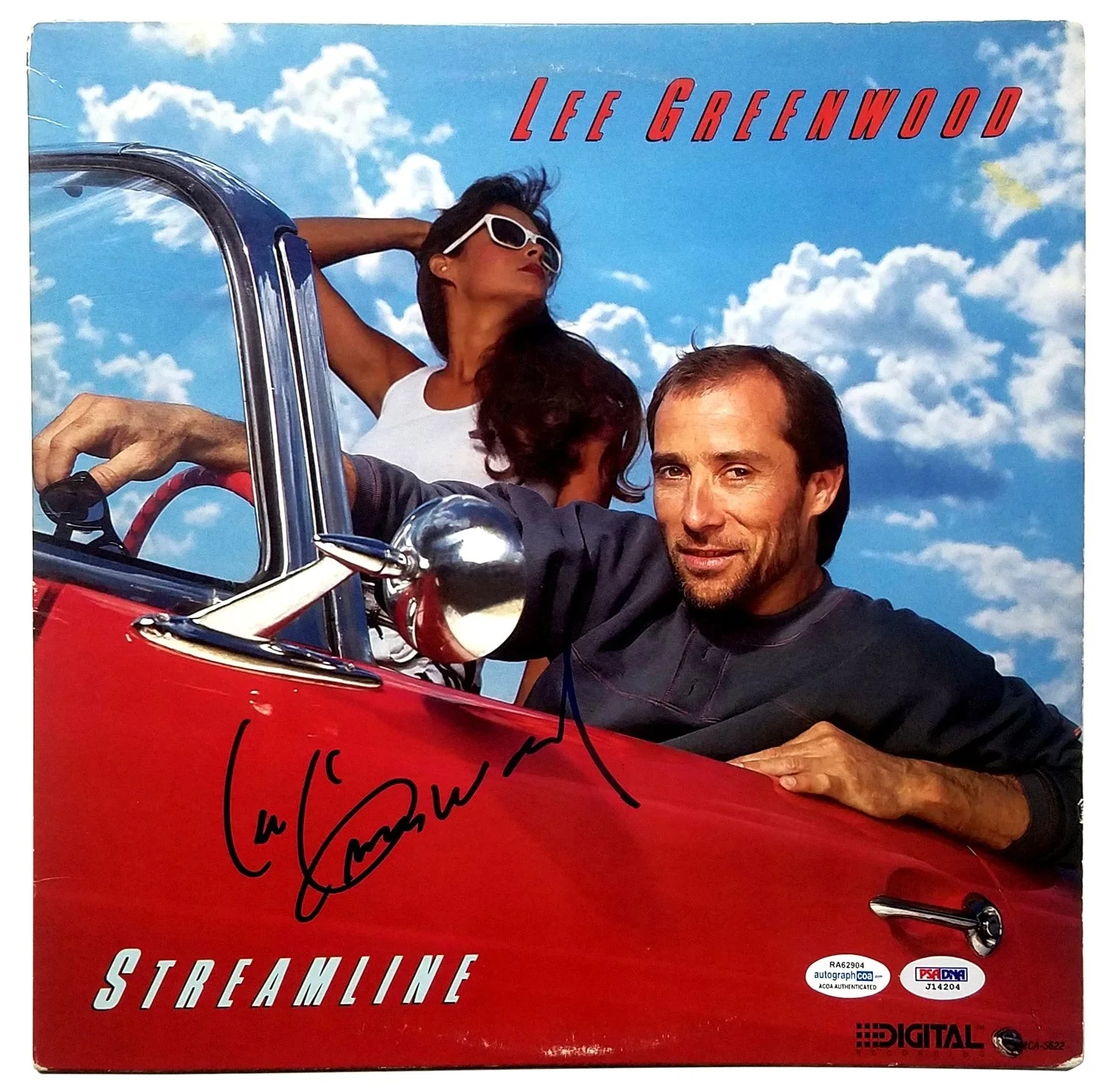 Lee Greenwood Signed Autographed Record Album LP ACOA PSA, изображение 2