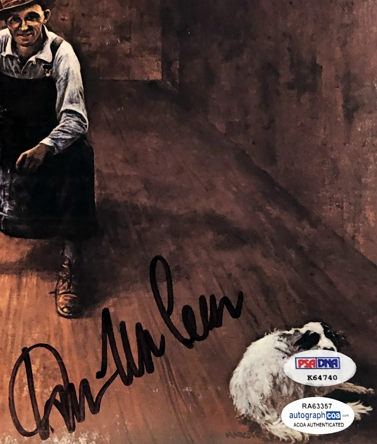 Don MLean Signed Homeless Brother Vinyl Album Lp ACOA, изображение 2