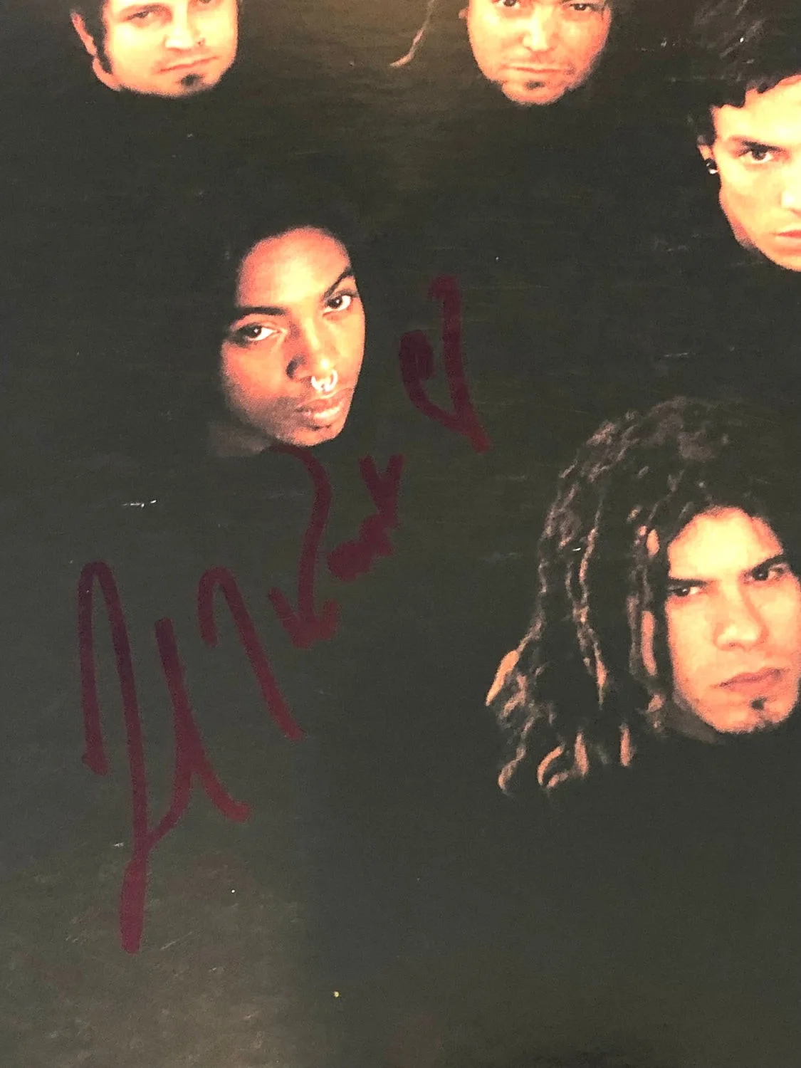 Mark McGrath Lajon Witherspoon Strait Up Signed Vinyl Album Lp Flat ACOA, image 2