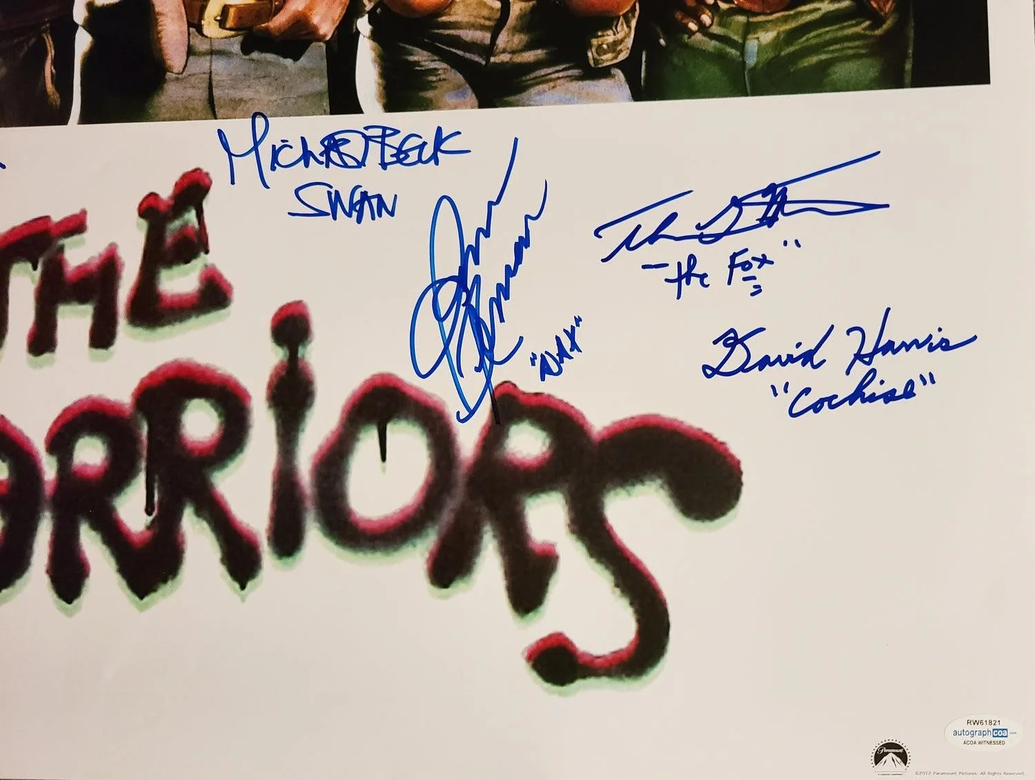The Warriors Cast Signed Autographed Framed 24x36 Poster Exact Photo Proof ACOA, изображение 3