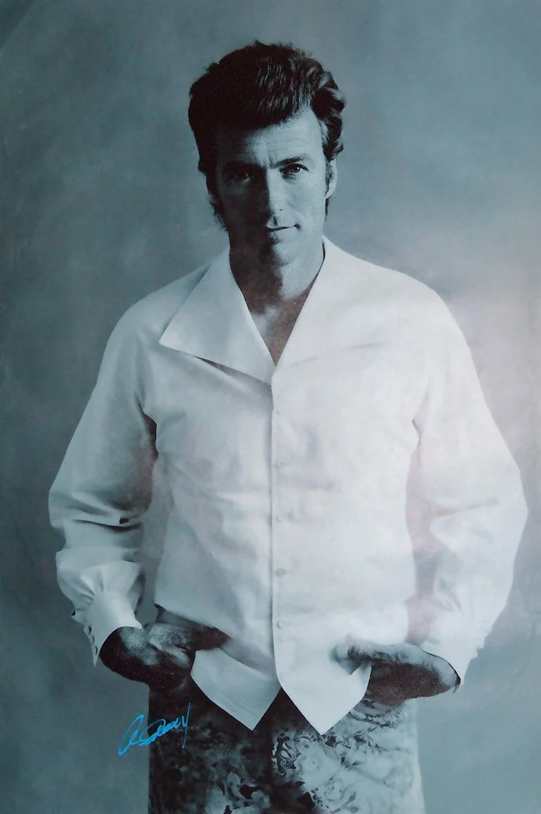 Clint Eastwood Signed Framed 24x36 Canvas Vintage Young Photo Print ACOA, изображение 2
