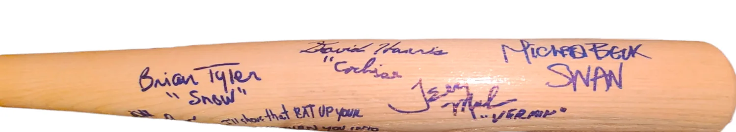 Warriors Cast Signed X7 Baseball Bat James Remar +6 Exact Proof, image 5