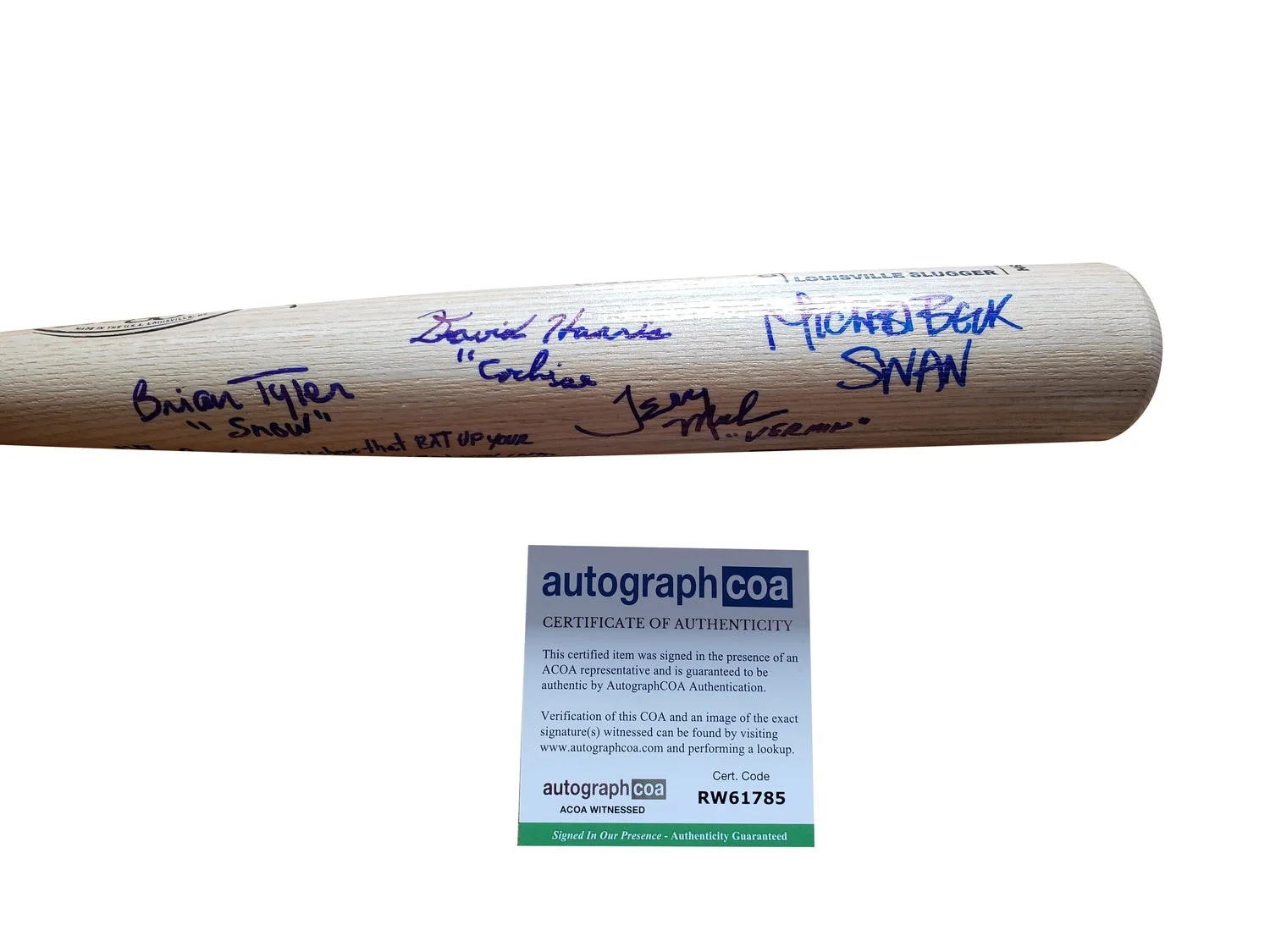 Warriors Cast Signed X7 Baseball Bat James Remar +6 Exact Photo Proof, image 2