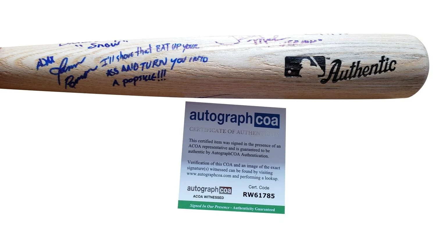 Warriors Cast Signed X7 Baseball Bat James Remar +6 Exact Photo Proof, image 3