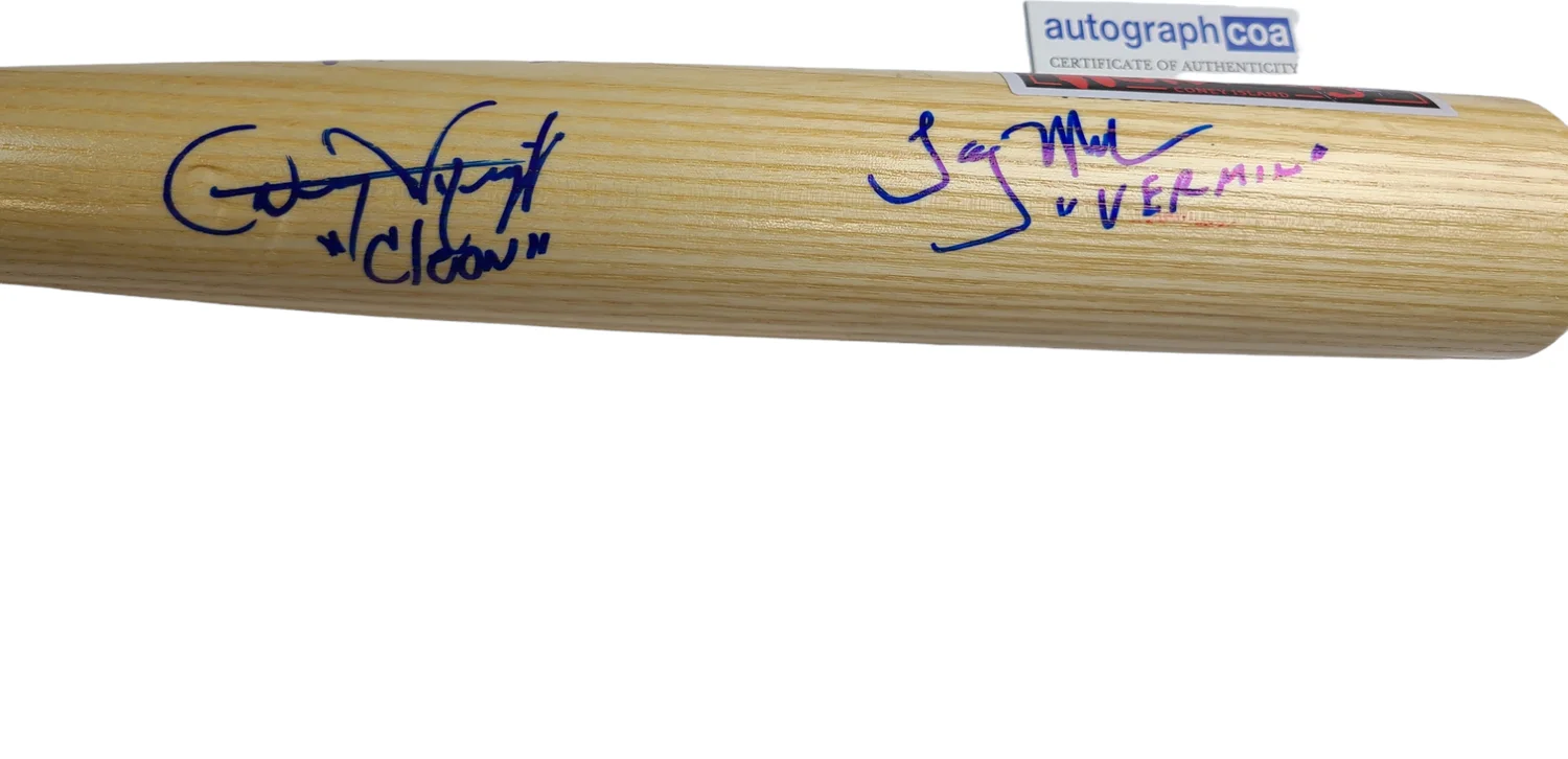 The Warriors Movie Cast Signed Bat w Popsicle Inscription Exact Proof ACOA, image 4