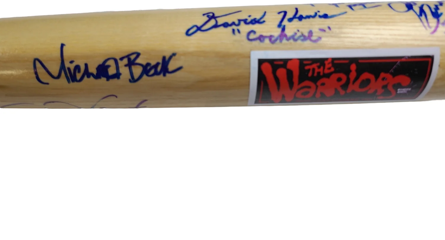 The Warriors Movie Cast Signed Bat w Popsicle Inscription Exact Proof ACOA, image 3