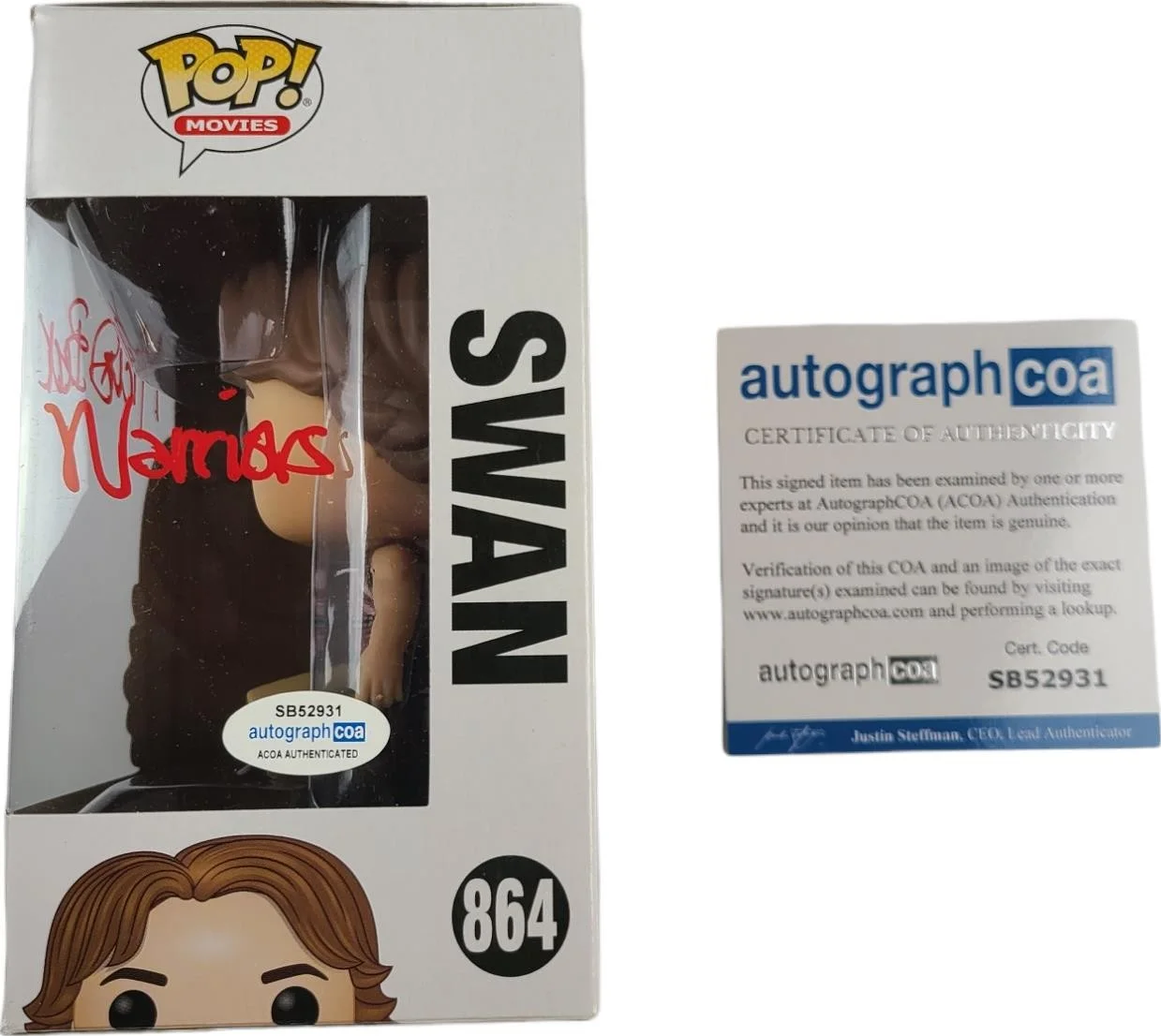 Michael Beck Swan Signed Autographed The Warriors Movie Funko Pop! #864 ACOA, изображение 2