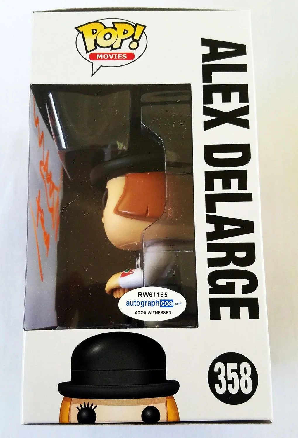 Malcolm McDowell Autographed Clockwork Orange Funko Pop! #358 Alex ACOA Witness, изображение 2