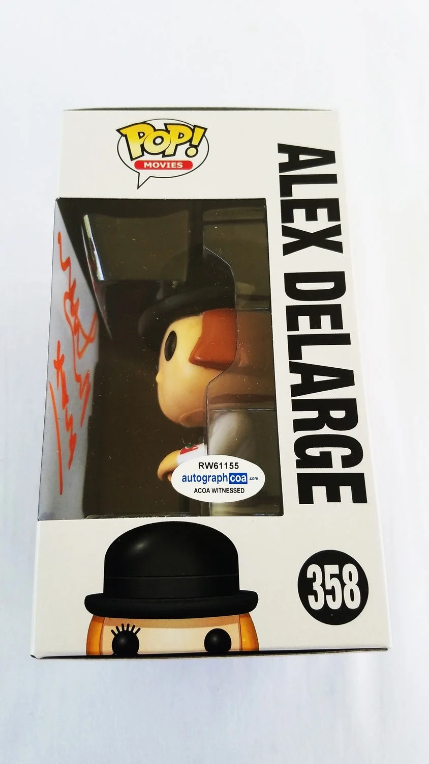 Malcolm McDowell Autographed Clockwork Orange Funko Pop! #358 Alex ACOA Witness, изображение 2