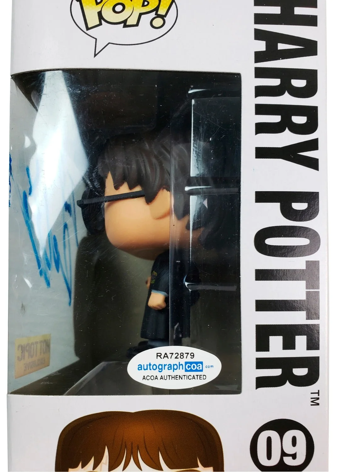 Harry Potter Daniel Radcliffe Signed Funko Pop #09 Wand Hot Topic ACOA, image 2