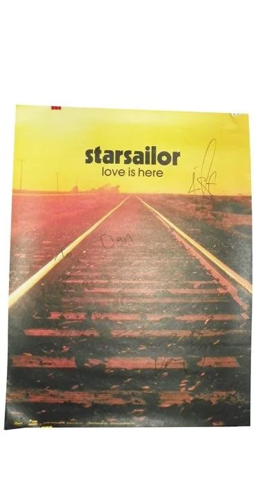 Starsailor Signed Autographed Love Is Here Poster, image 3