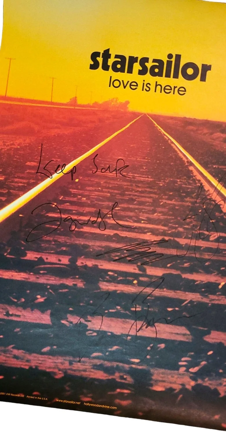 Starsailor Signed 18x24 Love Is Here Album Lp Cd Poster, изображение 2