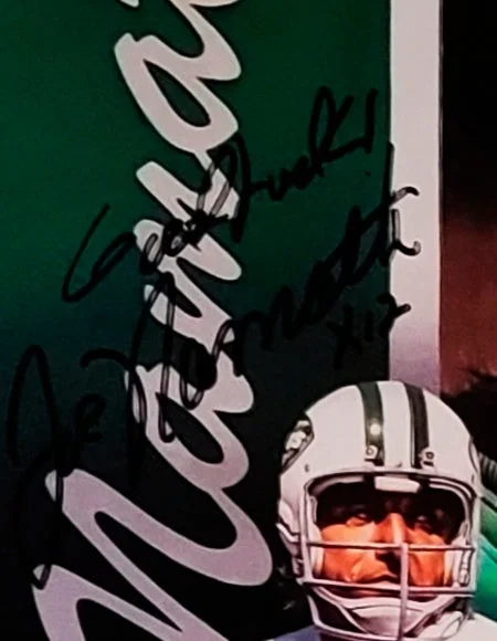Joe Namath Signed Autographed Jets 18x24 Litho Poster Photo PSA, image 2