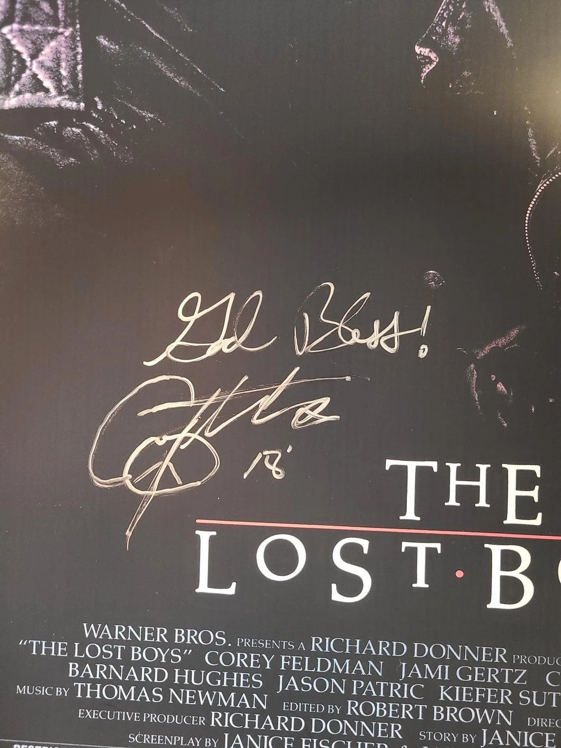 Corey Feldman The Lost Boys Signed Framed 24x36 Poster ACOA Exact Proof, image 3