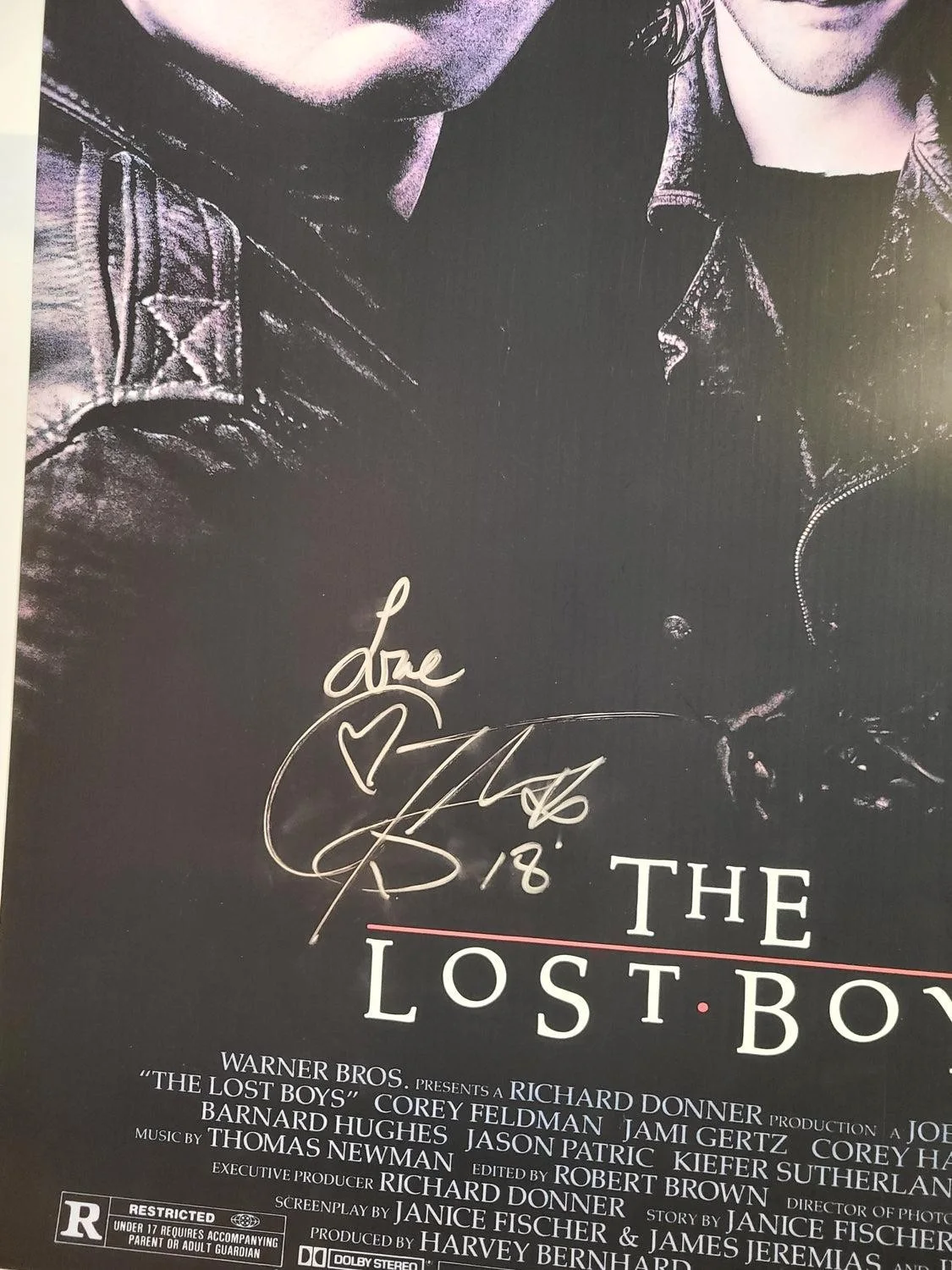 Corey Feldman The Lost Boys Signed Framed 24x36 Poster ACOA Exact Proof, изображение 3