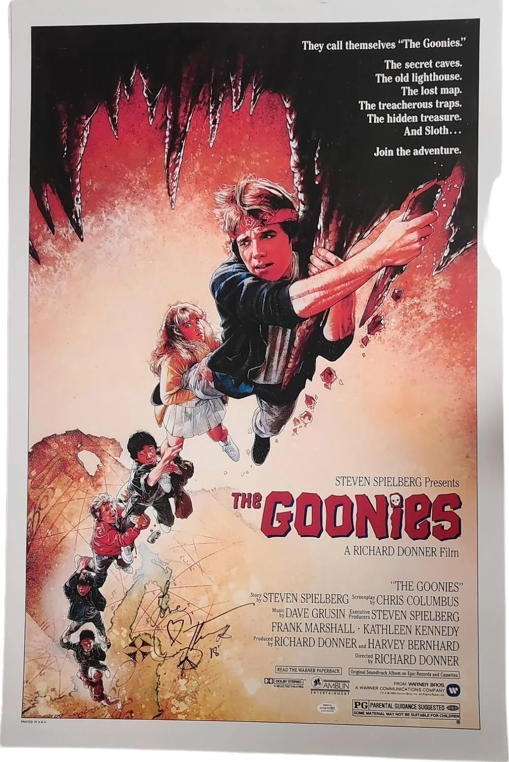 Corey Feldman The Goonies Signed Framed 24x36 Poster ACOA Exact Proof ACOA, image 2