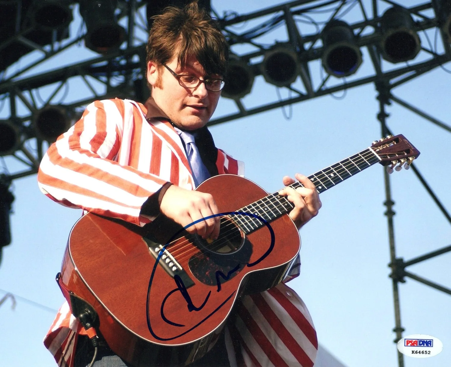 Colin Meloy The Decemberists Signed Autographed 8x10 Guitar Photo PSA PSA, image 2