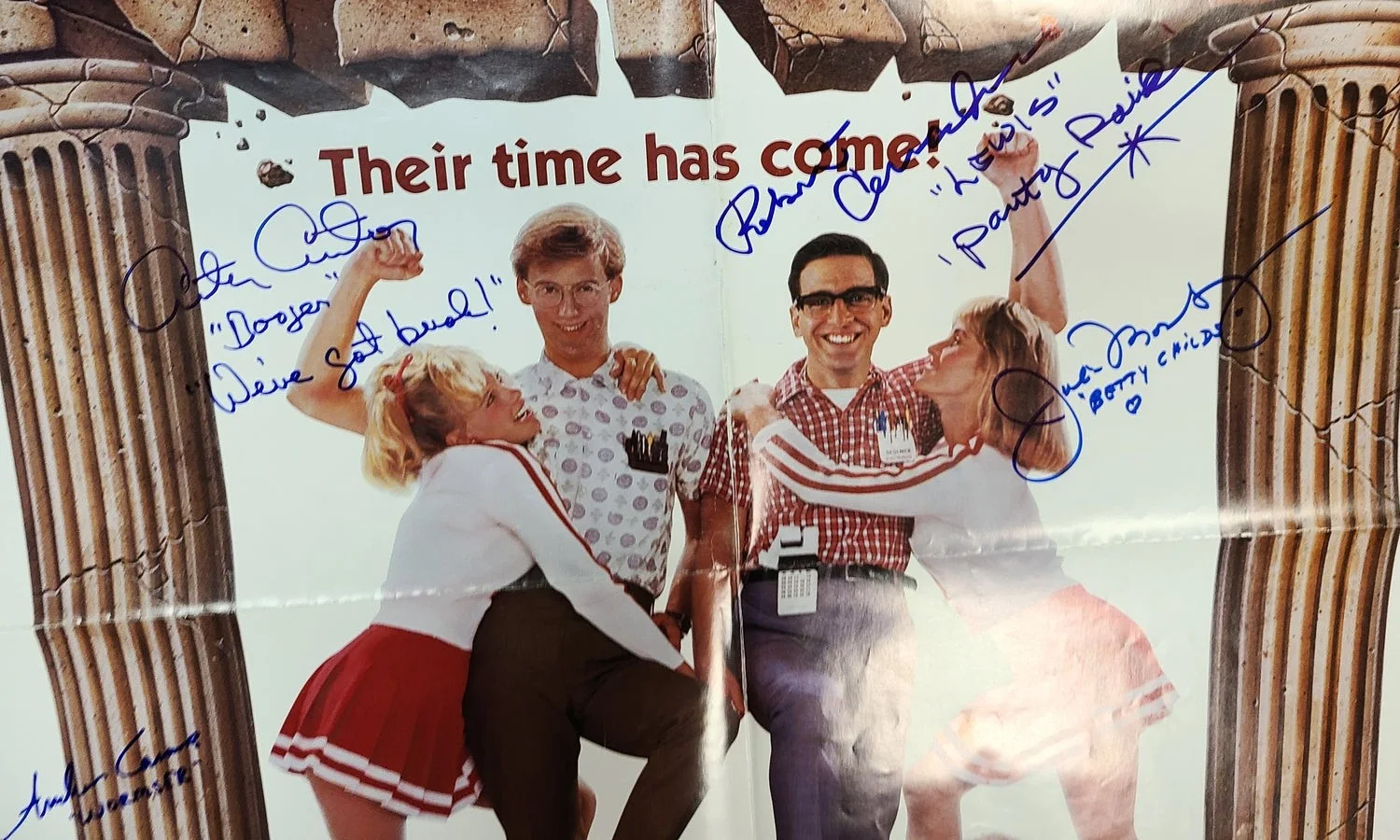 Revenge Of The Nerds Cast Autographed Original Full Sized Movie Poster Exact Pro, image 2