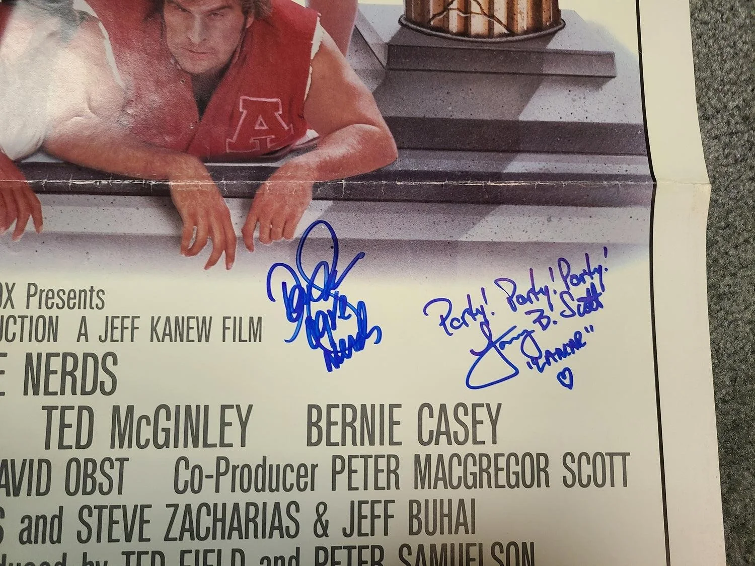 Revenge Of The Nerds Cast Autographed Original Full Sized Movie Poster Exact Pro, изображение 3