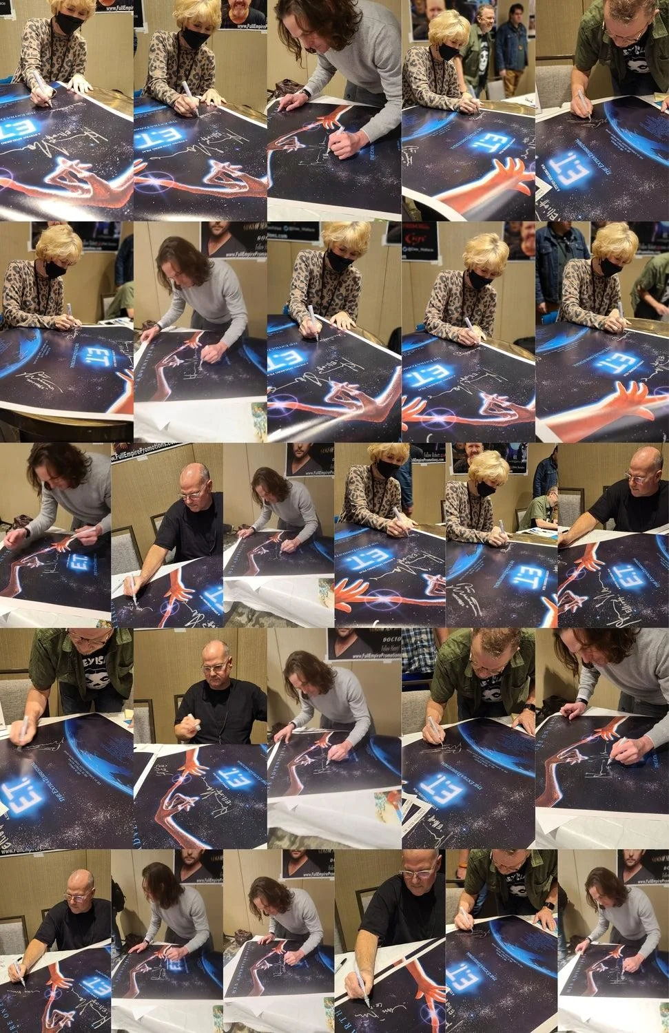E.T. The Extra Terrestrial Cast Autographed 27x41 Movie Poster Exact Proof ACOA, изображение 3