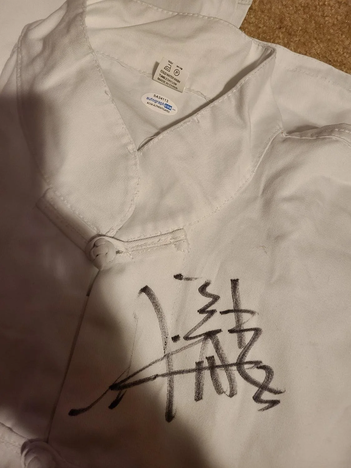Jackie Chan Signed Autographed Karate Uniform Jacket ACOA, image 4