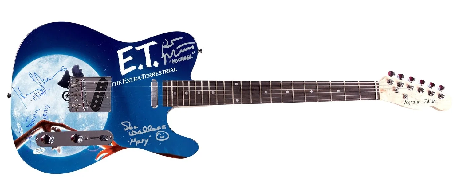 E.T. Extra Terrestrial Cast Autographed Movie Poster Photo Guitar Exact Proof AC, image 2