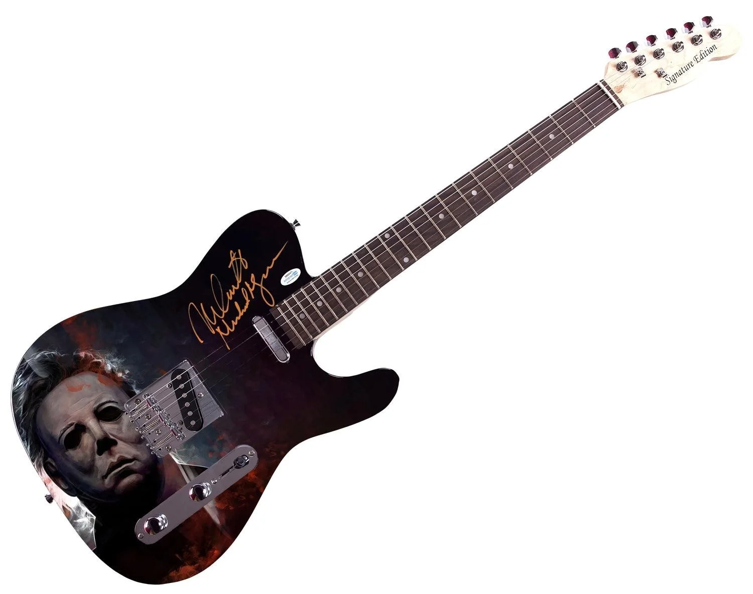 Nick Castle Signed Halloween Michael Myers Photo Guitar Exact Proof ACOA, изображение 3