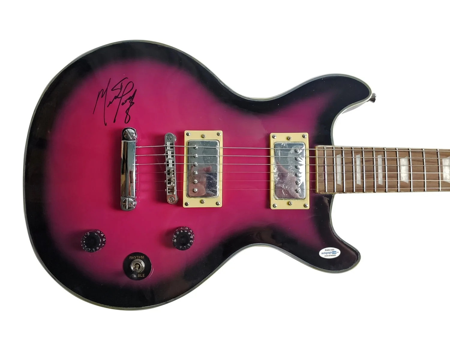 Meat Loaf Signed Autographed Guitar Exact Video Proof ACOA Witness ITP, image 2