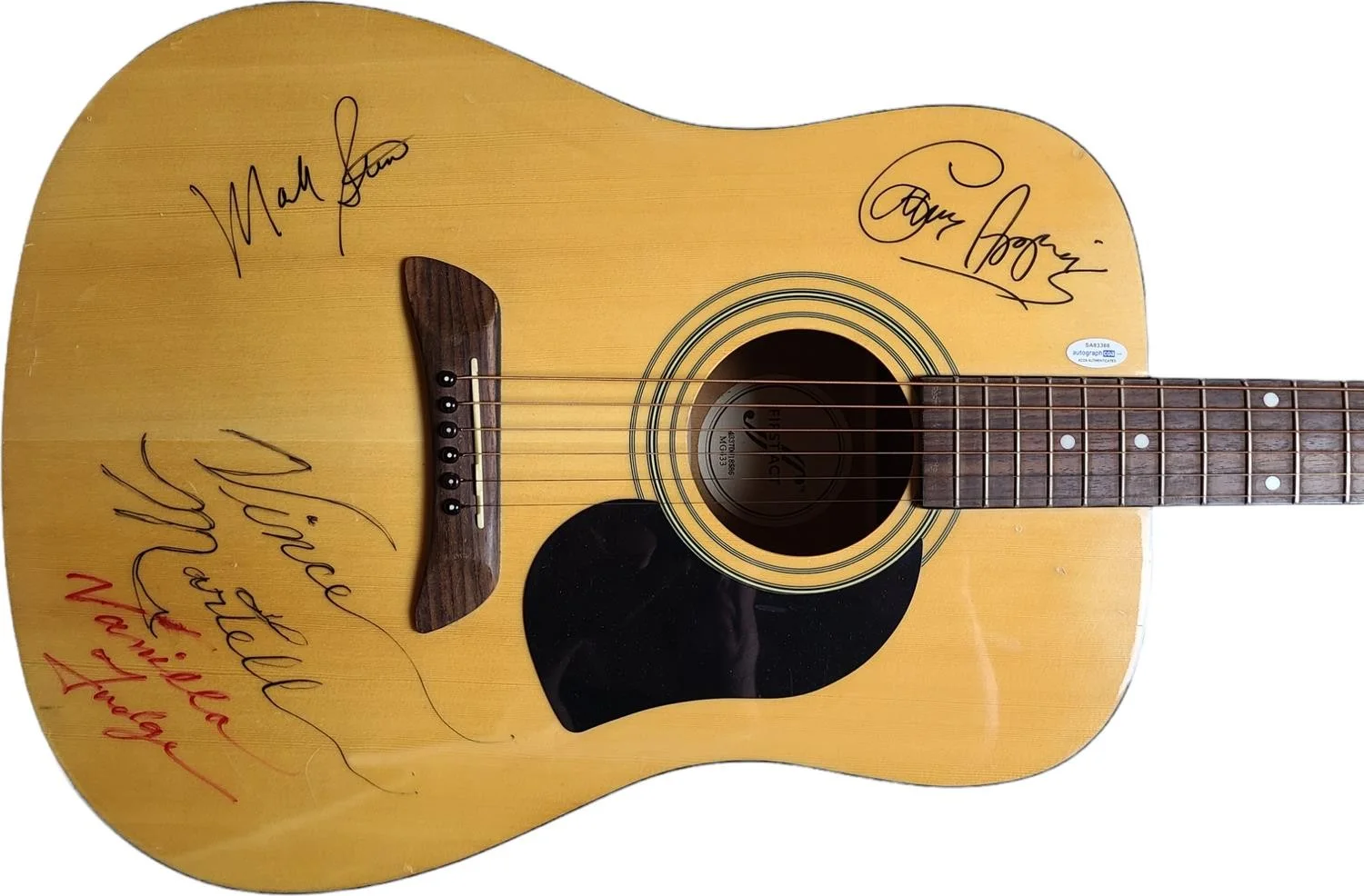 Vanilla Fudge Signed Autographed First Act Acoustic Guitar, image 2
