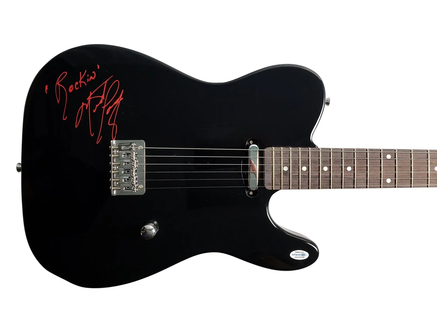Meat Loaf Signed Autographed Guitar Exact Video Proof ACOA Witness ITP, изображение 2