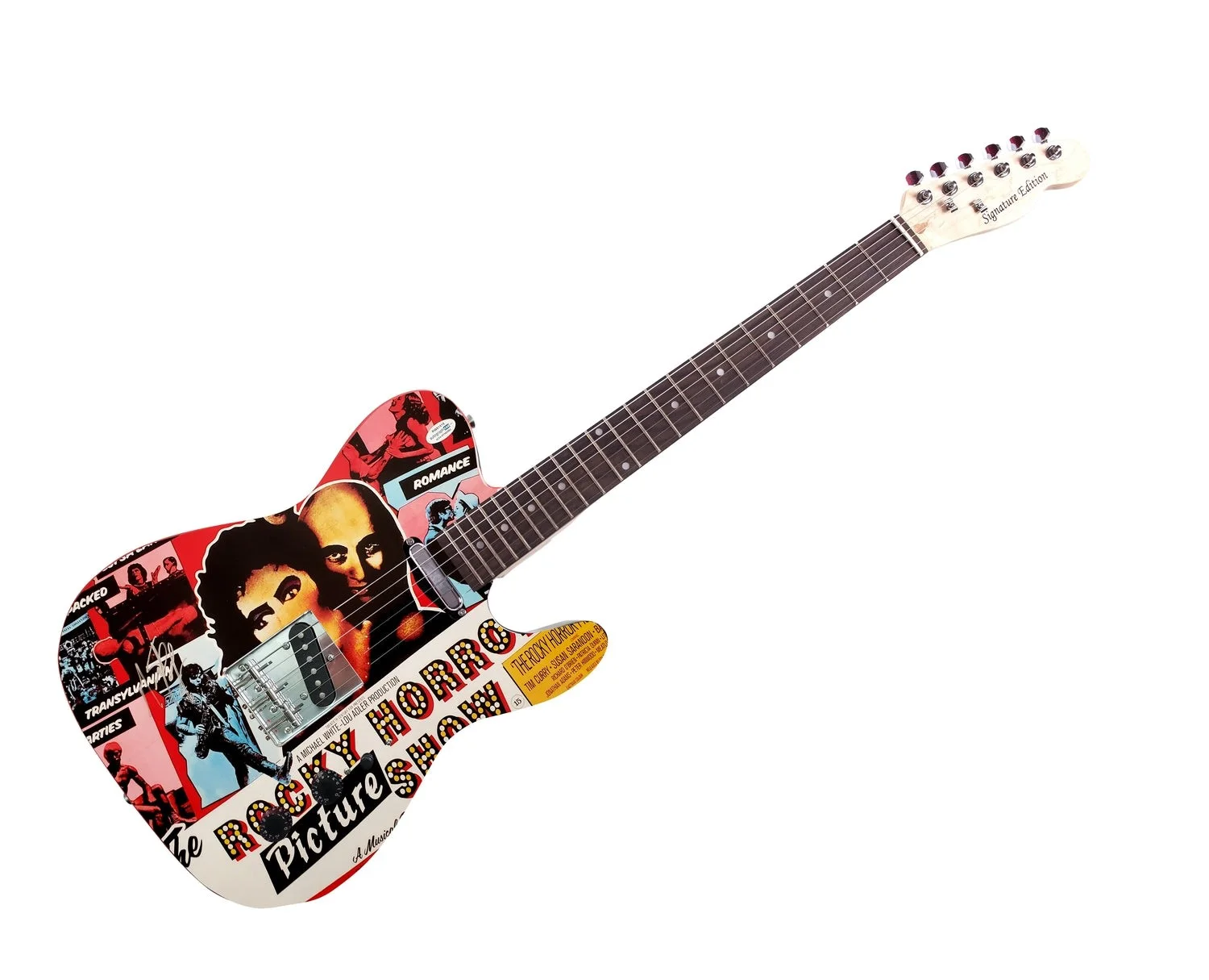 Meat Loaf Autographed Rocky Horror Guitar Exact Video Proof ACOA Witness ITP, изображение 2