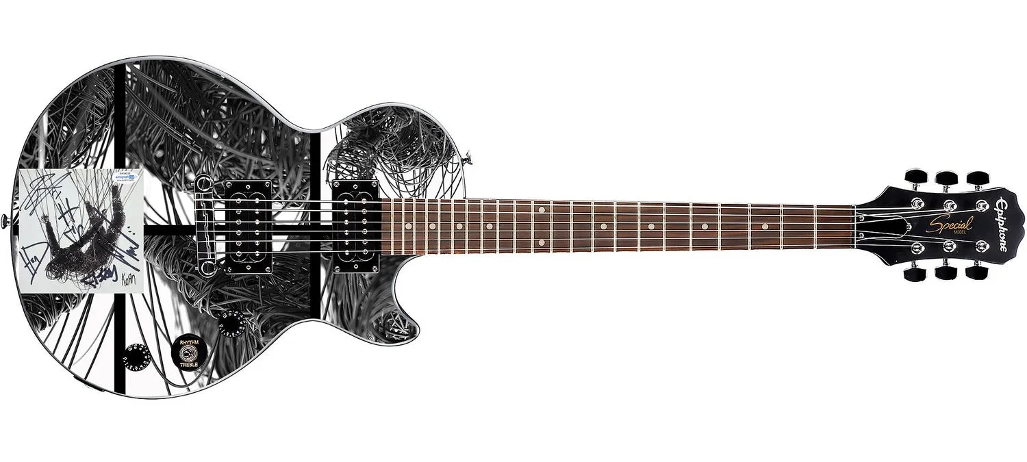Korn Signed Gibson Epiphone The Nothing Cd Album Graphics Guitar ACOA, image 2