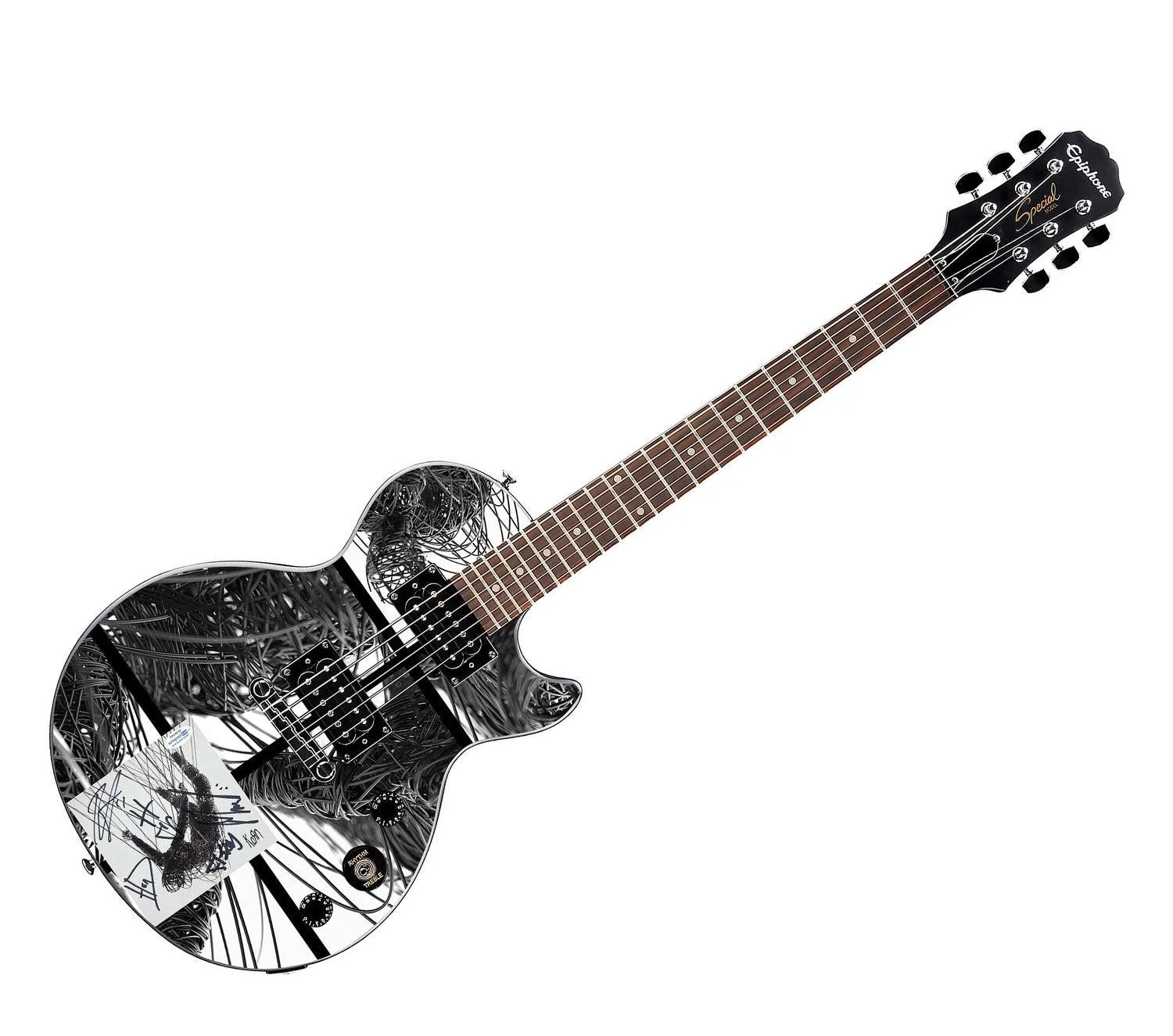 Korn Signed Gibson Epiphone The Nothing Cd Album Graphics Guitar ACOA, image 3