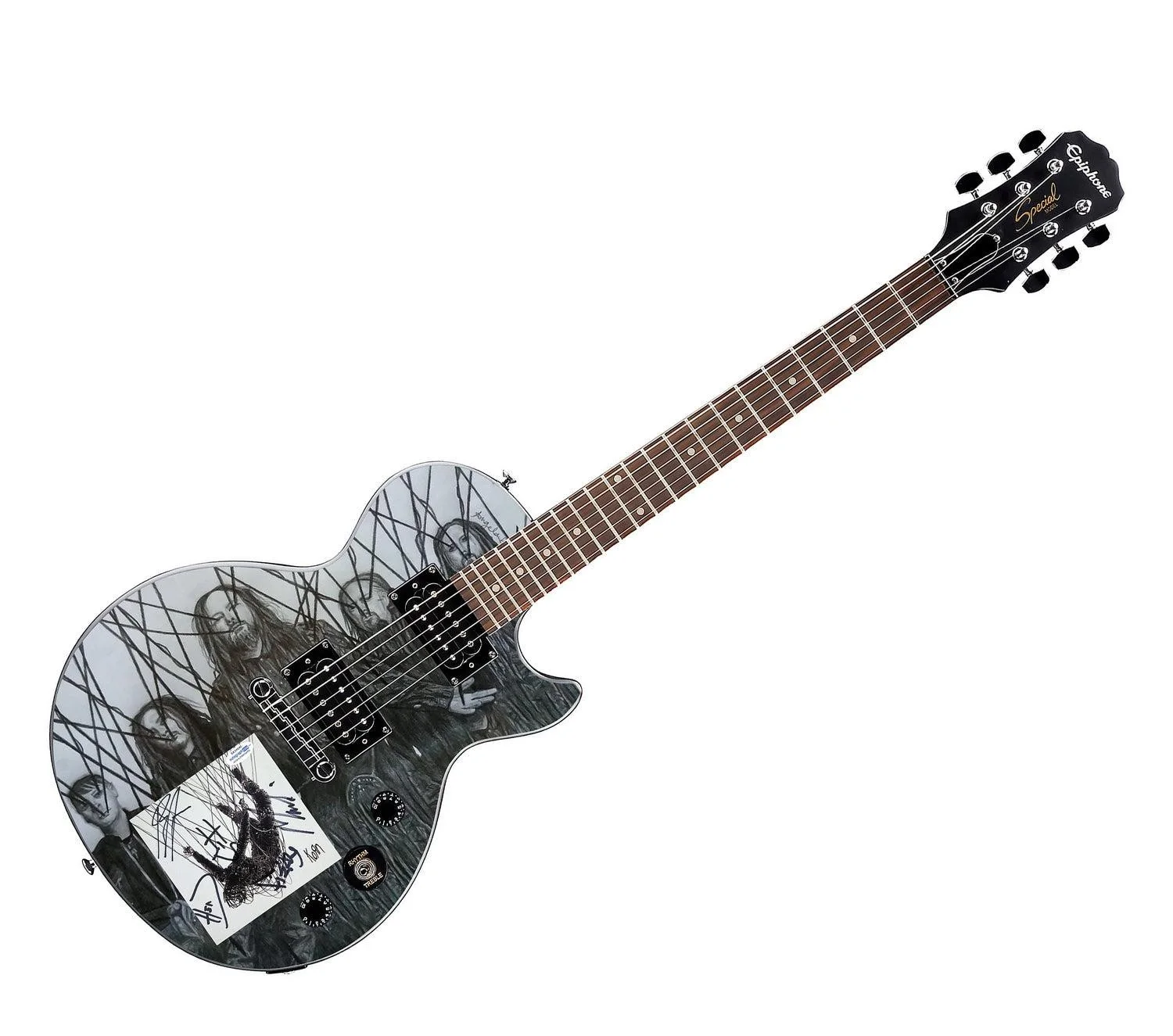 Korn Signed Gibson Epiphone The Nothing Cd Album Graphics Guitar ACOA, изображение 3