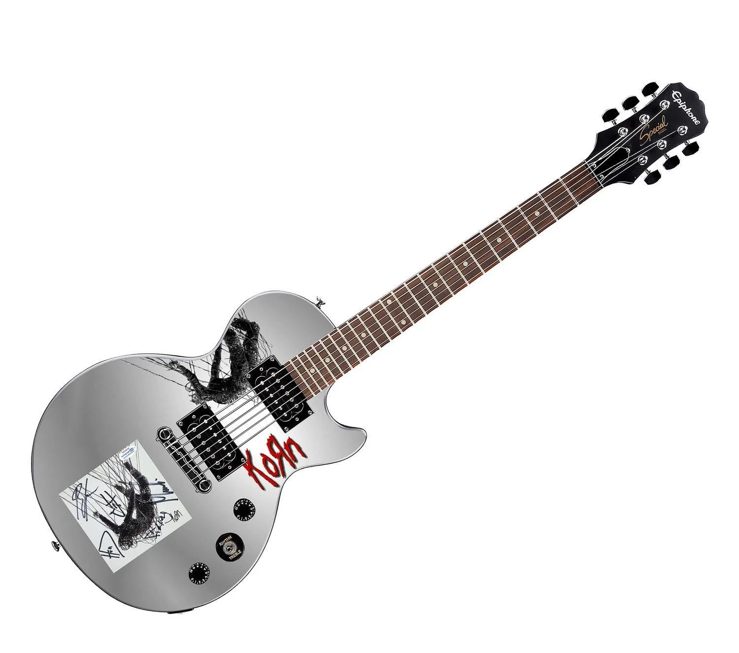 Korn Signed Gibson Epiphone The Nothing Cd Album Graphics Guitar ACOA, изображение 3