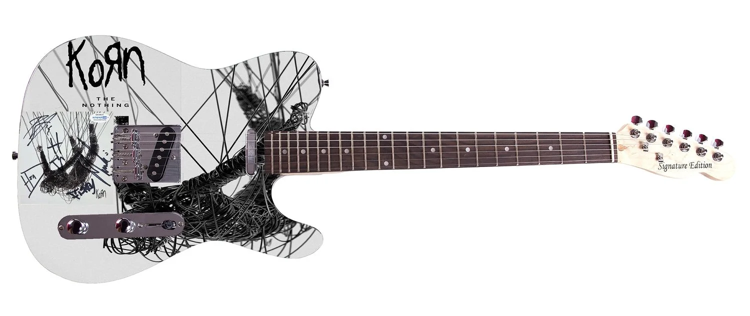 Korn Signed Autographed The Nothing Album CD Custom Graphics Photo Guitar ACOA, image 2