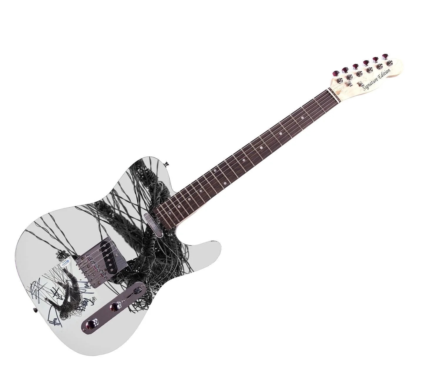 Korn Signed Autographed The Nothing Album CD Custom Graphics Photo Guitar ACOA, изображение 3