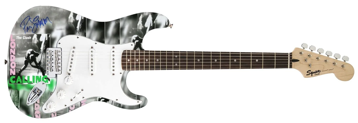 Clash Paul Simonon Autographed Fender 1/1 London Calling Lp Cd Graphics Photo Gu, изображение 2