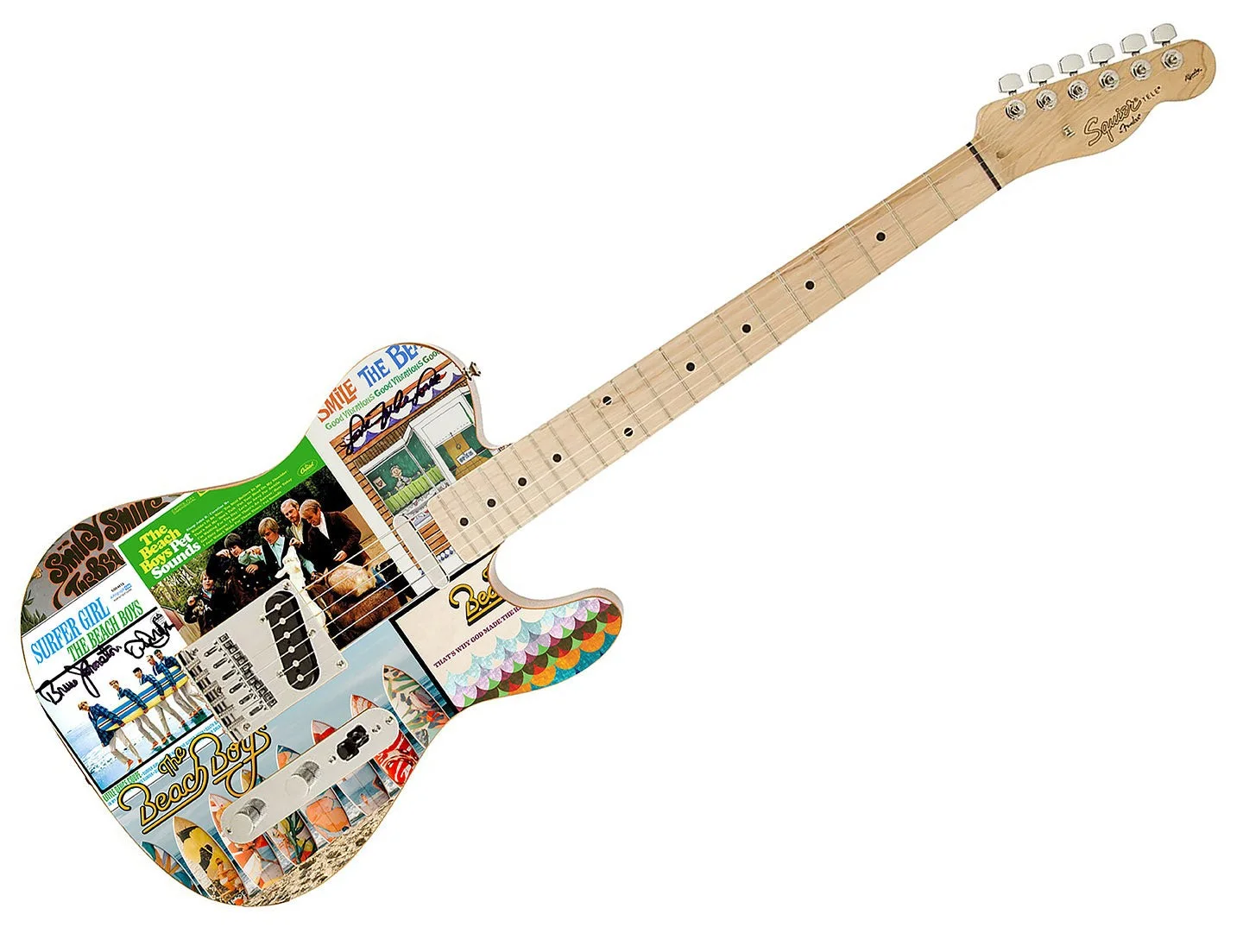 The Beach Boys Signed Albums Photo Graphics Fender Guitar Exact Proof ACOA, изображение 2
