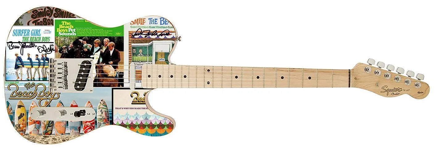 The Beach Boys Signed Albums Photo Graphics Fender Guitar Exact Proof ACOA, изображение 3