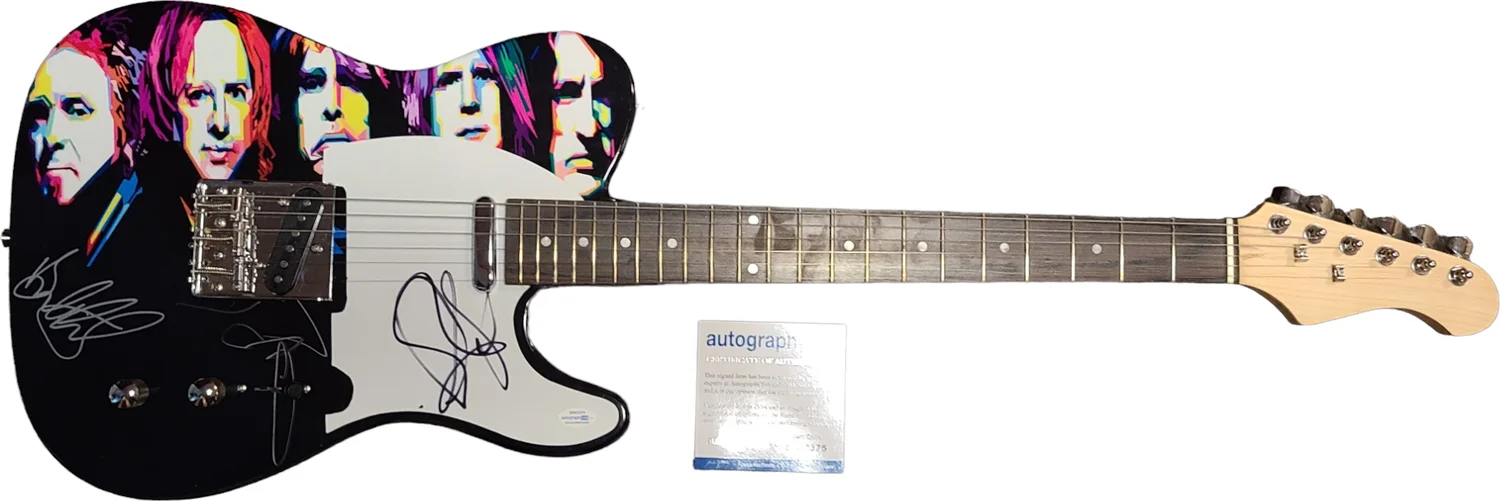 Aerosmith Signed Autographed 1:1 Custom Graphics Photo Guitar ACOA, изображение 3